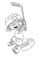 A coloring page of rocket power